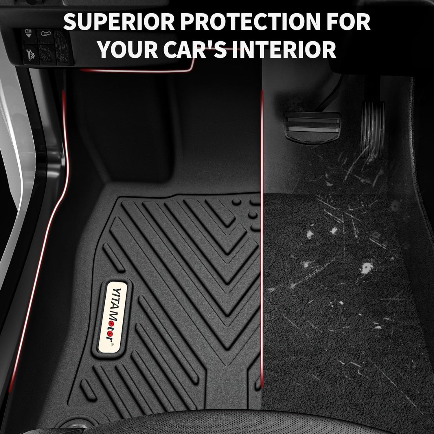 3D All Weather Floor Mats for Toyota Tacoma 2016-2023 Automatic Only Car Liners