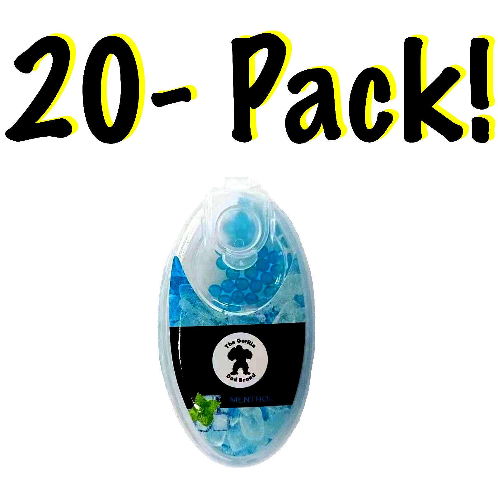 2000 Count Blue Menthol Classic Burst Beads - Bulk Value Pack Menthol Filter Cap