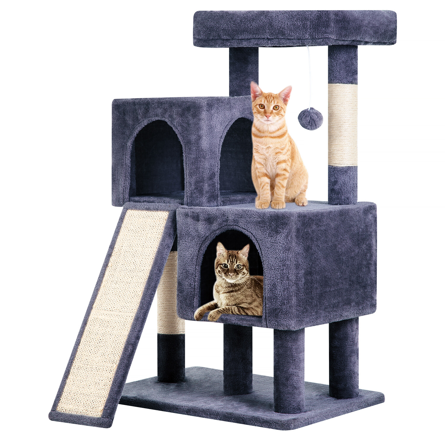 BestPet 36 inches Cat Tree for Indoor Cats Cat Tower with Scratching Posts Multi