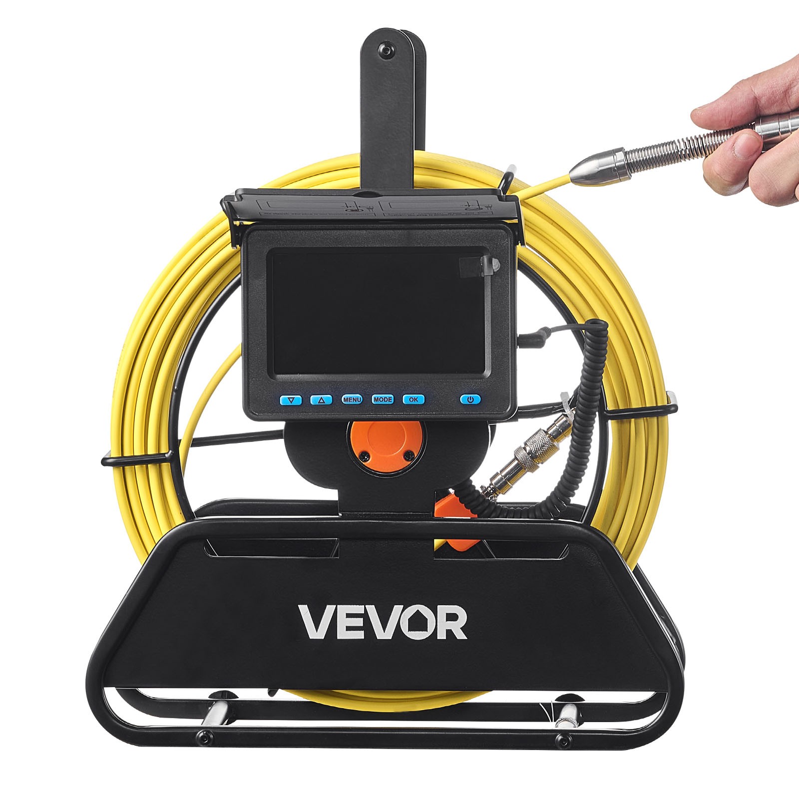 VEVOR Sewer Camera 98ft 4.3-inch Drain Inspection Camera IP68 Waterproof 6 LEDS