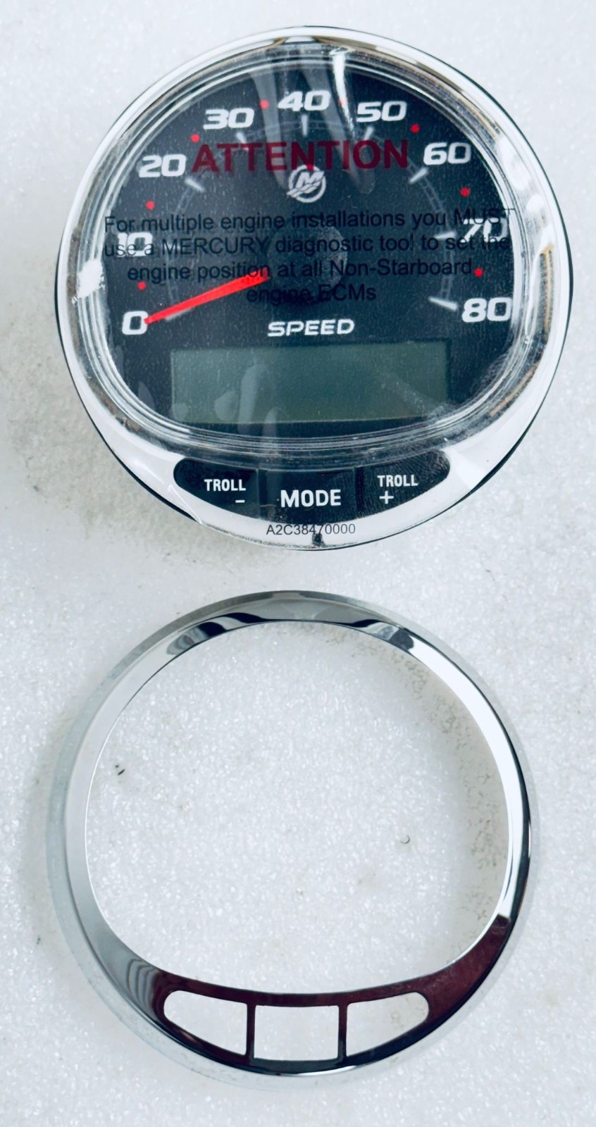 Mercury Smartcraft SC1000 SPEED Multifunction Gauge Speedometer 8M6005761 OEM