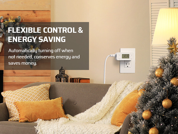 DEWENWILS 2 Pack Digital Timer Outlet 24H Programmable Digital Outlet Timer