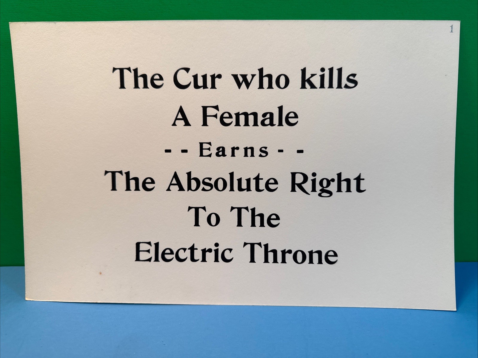 Pro Electric Chair 3 Vintage Cardboard Signs Electric Throne capitol punishment