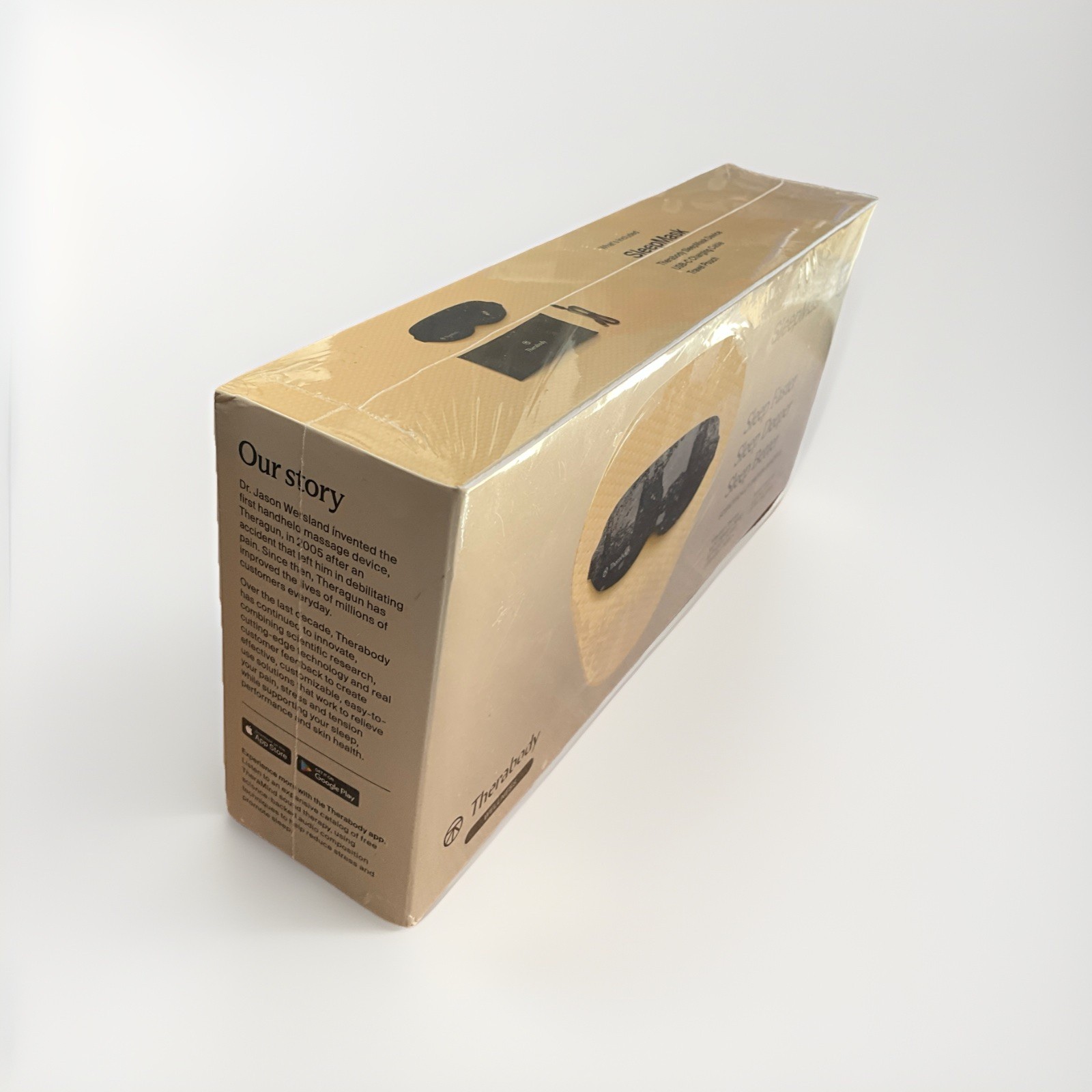 Therabody SleepMask Black 100% Blackout Eye Mask with Massaging Vibration