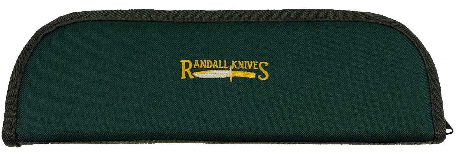 RANDALL KNIFE CASE with SHEATH STRAPS & EMBROIDERED LOGO - 10" GREEN - USA MADE!