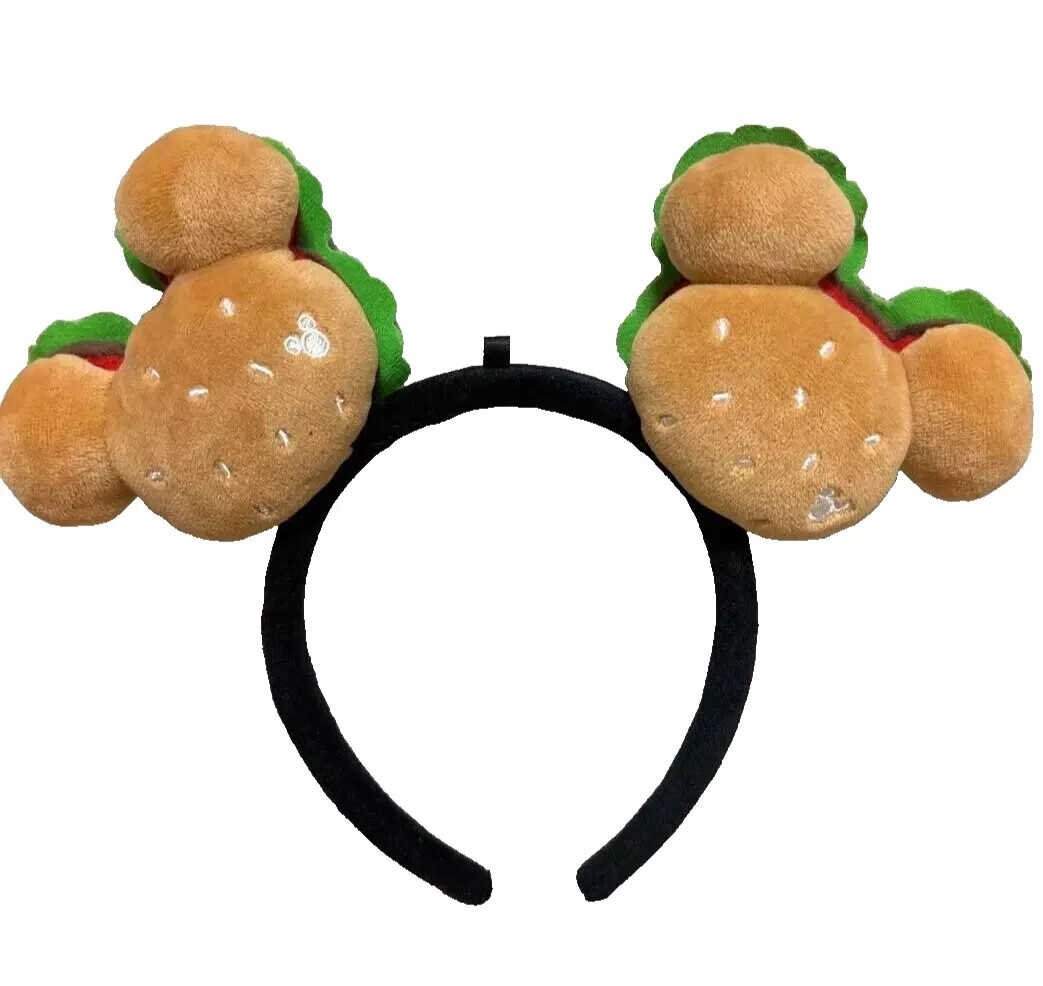 Disney Resort Hamburger Ears Headband Hat Burger Cap Mickey
