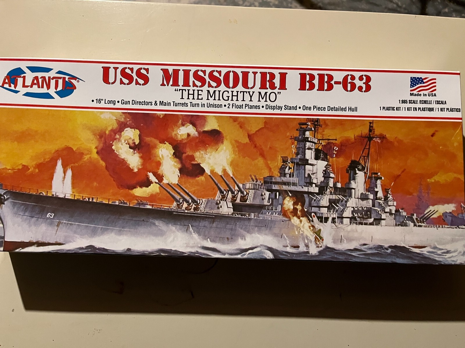Atlantis 1:665 USS Missouri BB-63 Plastic Model Ship Kit
