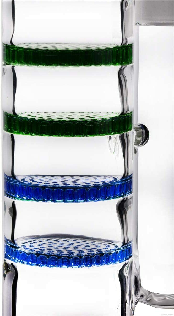 16.5" Honeycomb Big Glass Bongs Tall Smoking Water Pipes Bongs Bowl Perc