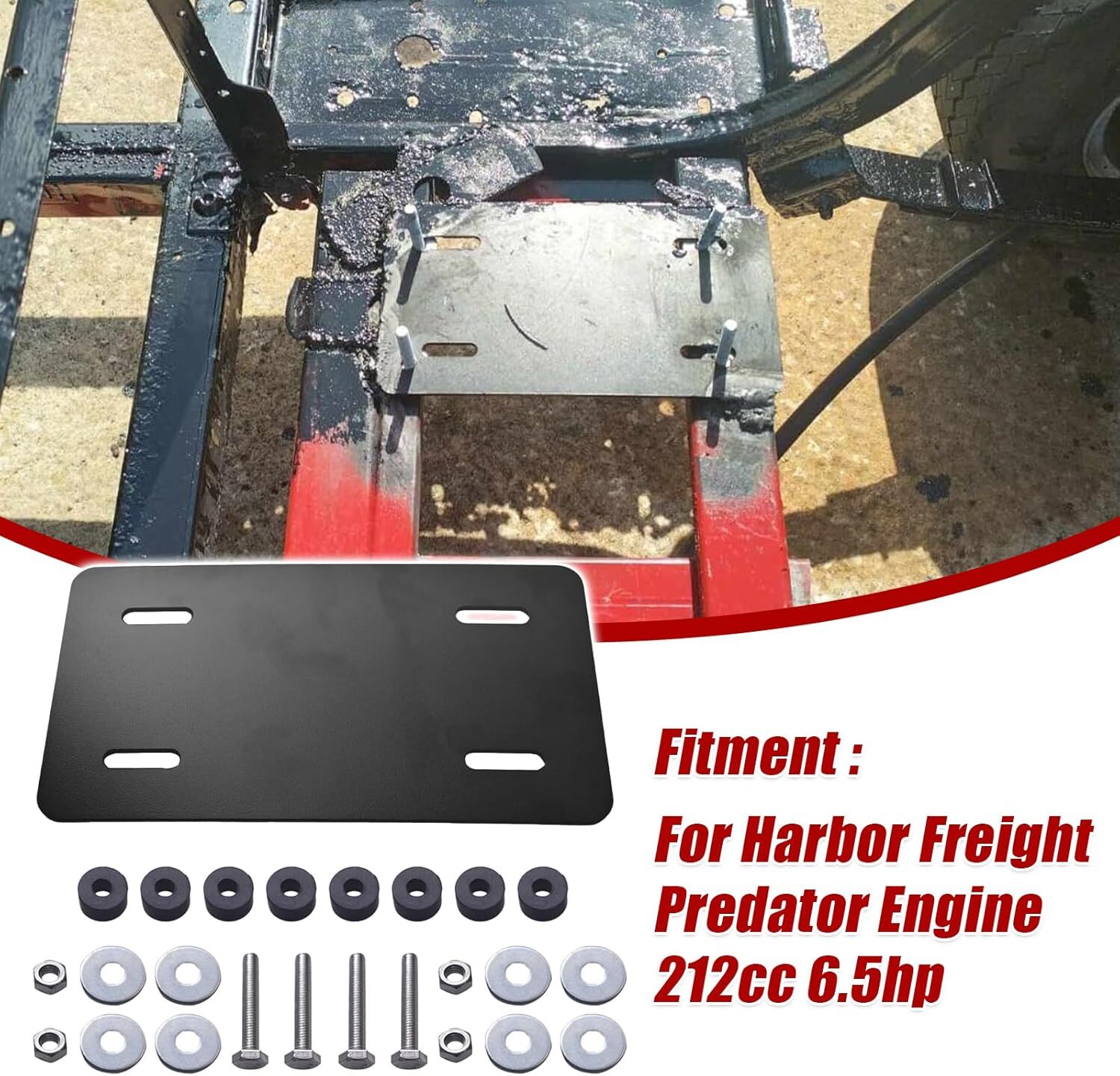 Mount Plate Kit For Harbor Freight Predator 212cc 6.5hp Engine