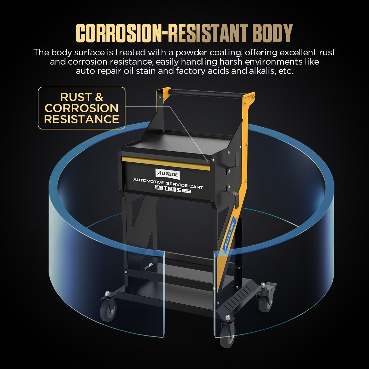 Rolling Tool Trolley Cart Storage Cabinet Car Diagnostic Service Workshop Garage