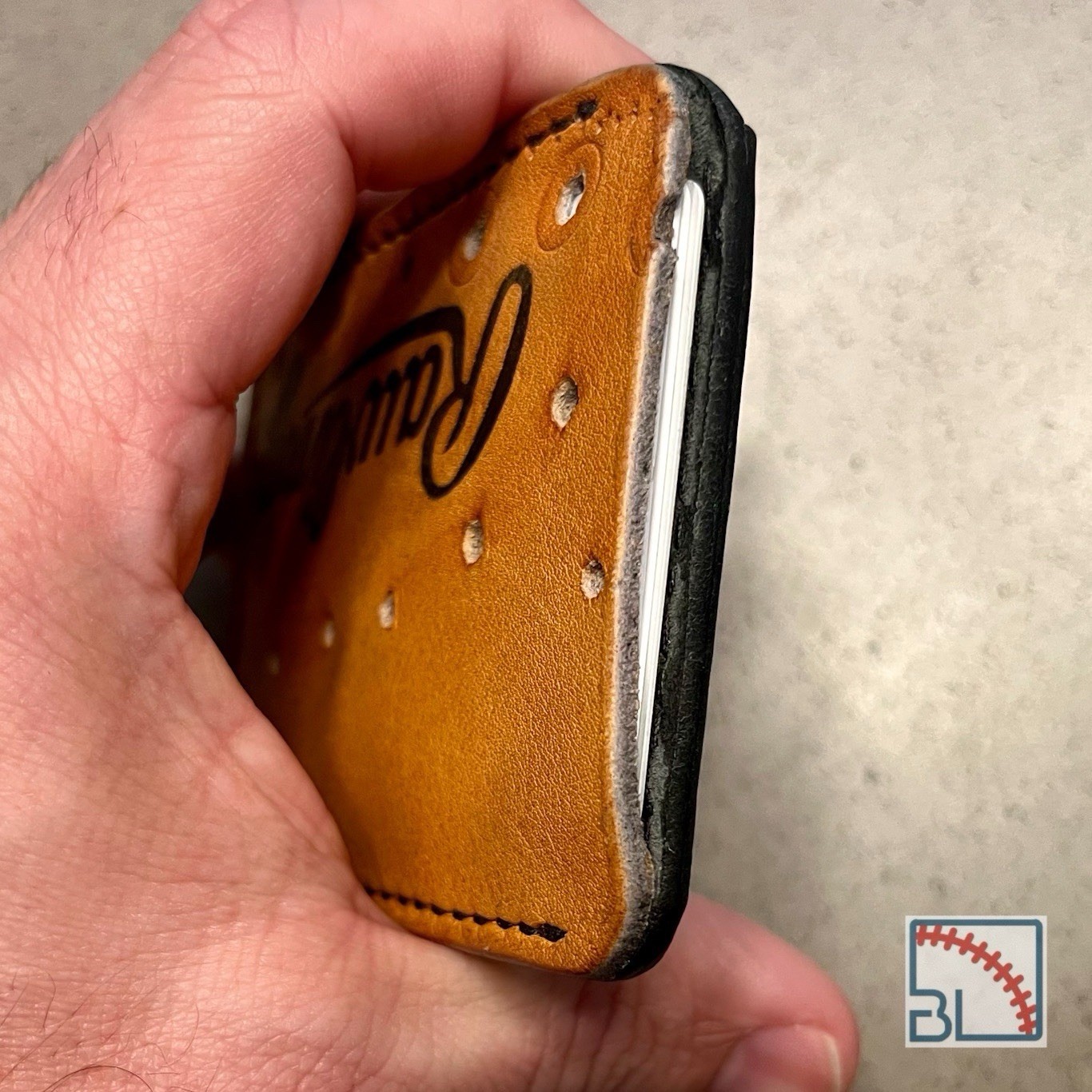 Rawlings W/ Logo Leather Baseball Glove Wallet / Card Holder