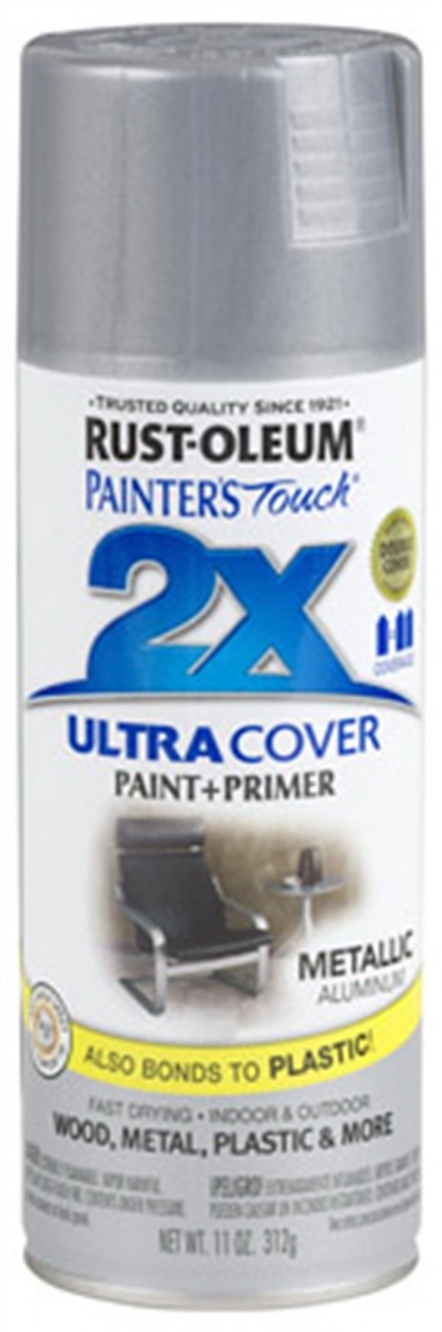 Rust-Oleum 249128 2X Ultra Aluminum Metallic Spray Paint 12 oz. (Pack of 6)