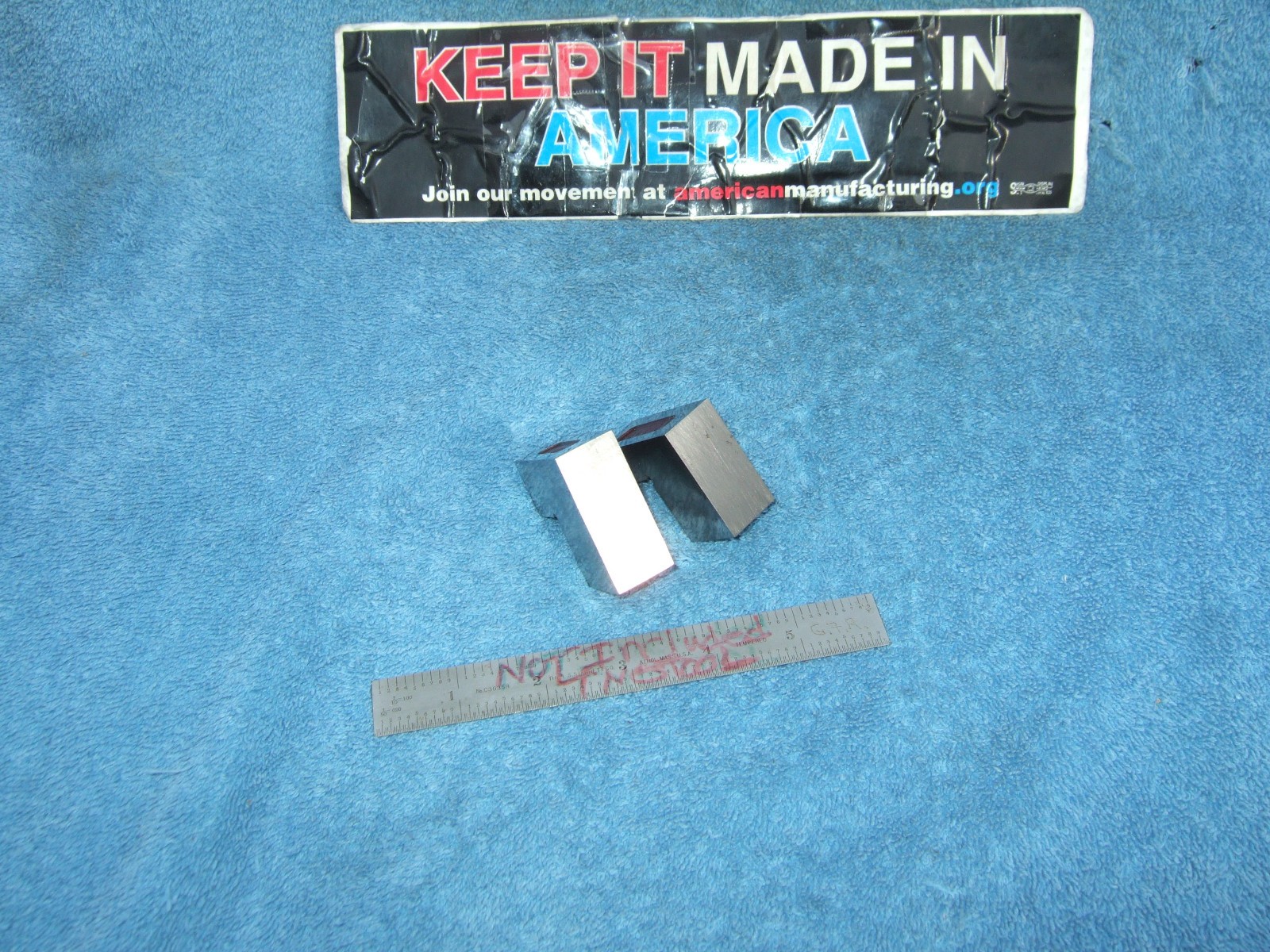 SINE GAGE BLOCKS 3" USA (2) 10*-45* x ERIE Pa. TOOLMAKER MACHINIST GRIND BLOCK 2