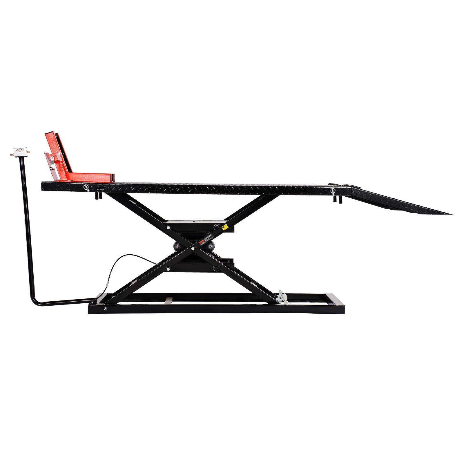 VEVOR Motorcycle Jack Lift 1500lb Pneumatic Motorcycle Jack Removable Workbench