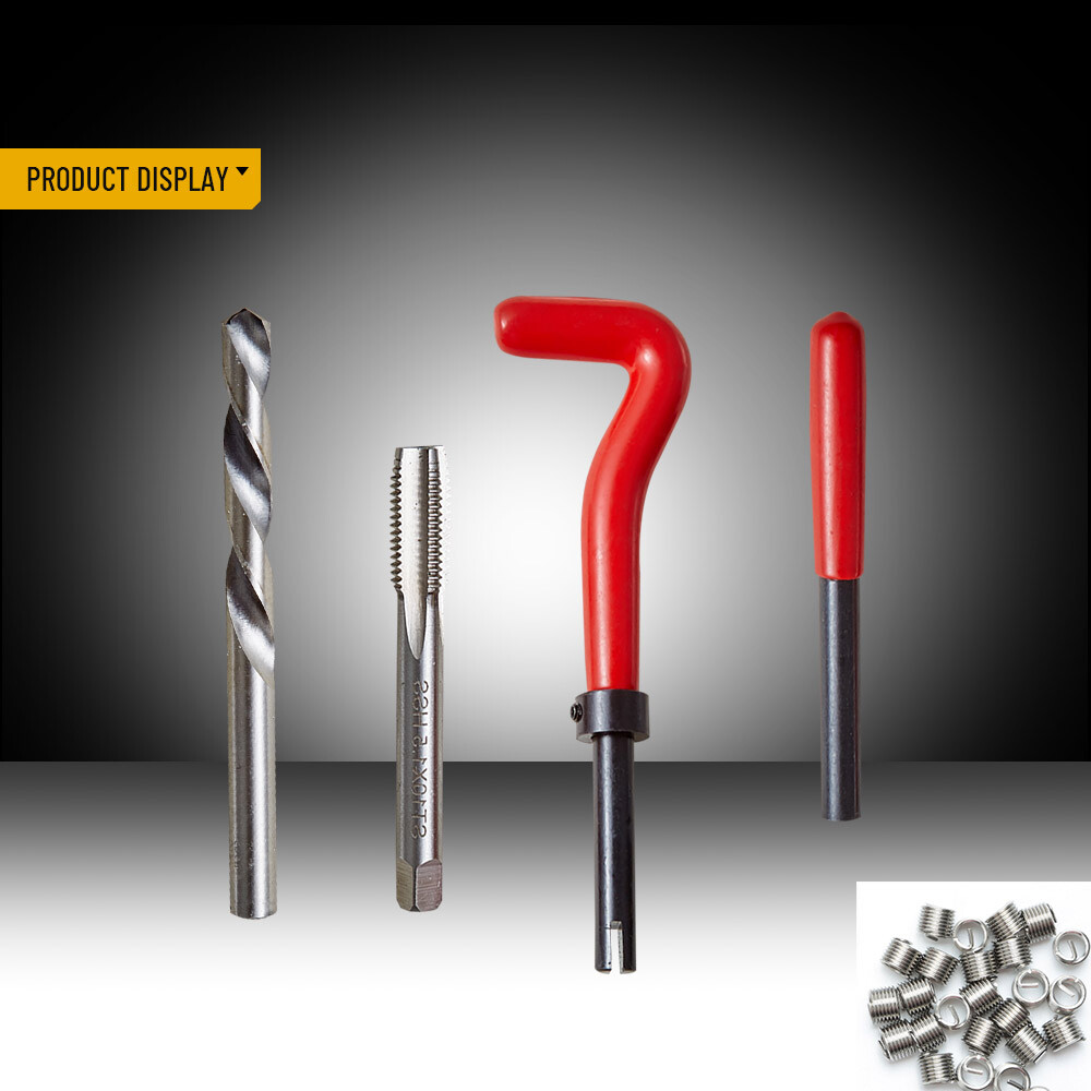 M5 M6 M8 M10 M12 Helicoil Thread Repair 131Pcs Kit & Metric Rethreading Tool Kit