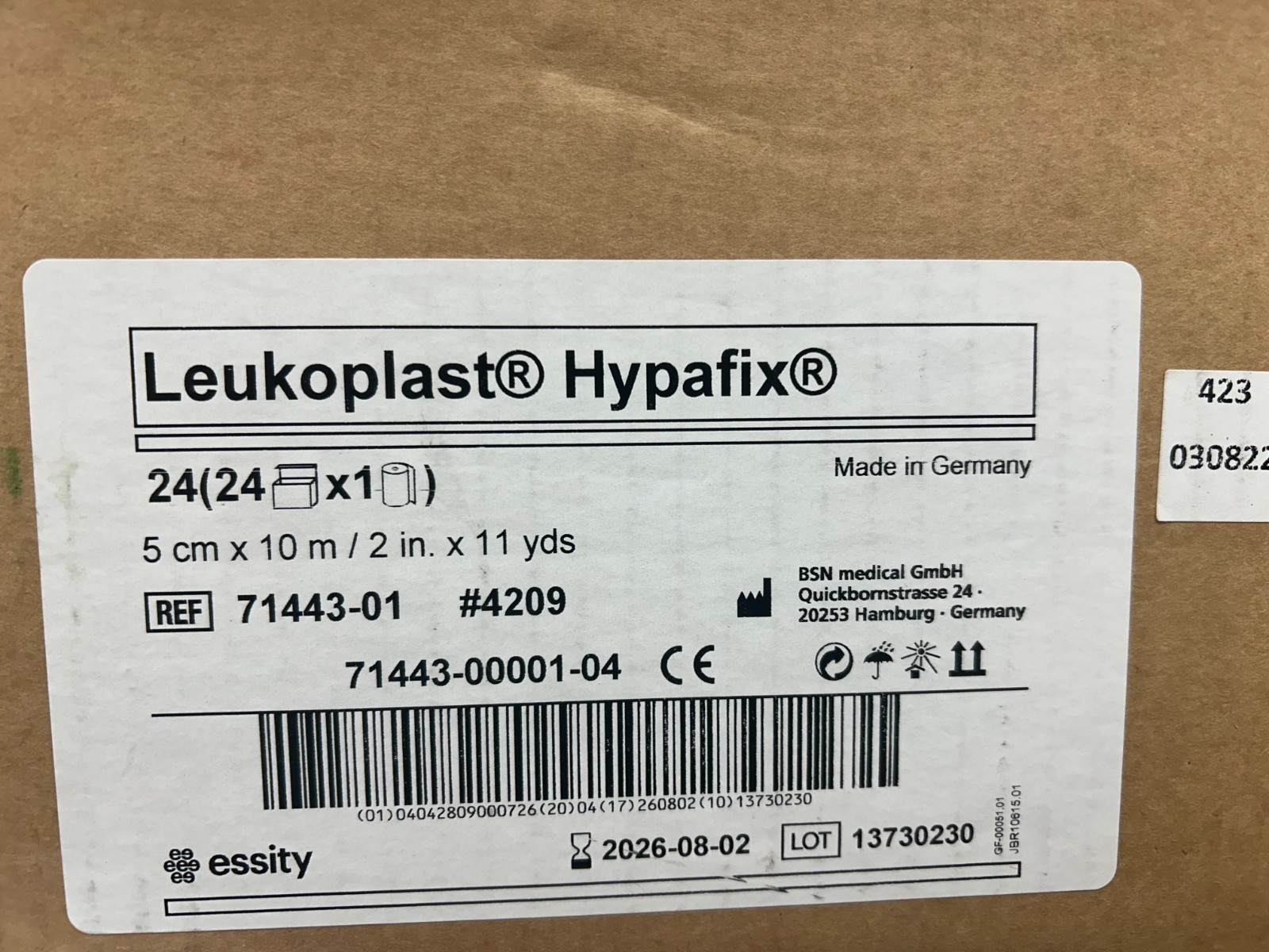 *24 packs/CS* BSN 4209 Hypafix Dressing Sheet 2 in x 11 yd Exp 06/2028