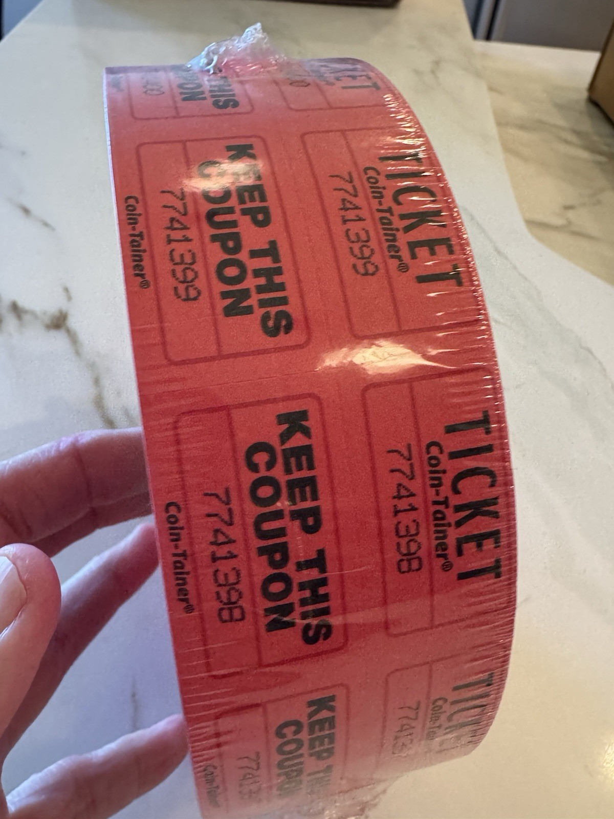 ADMIT ONE Single Red Tickets Numbered 2000 Roll BRAND NEW!