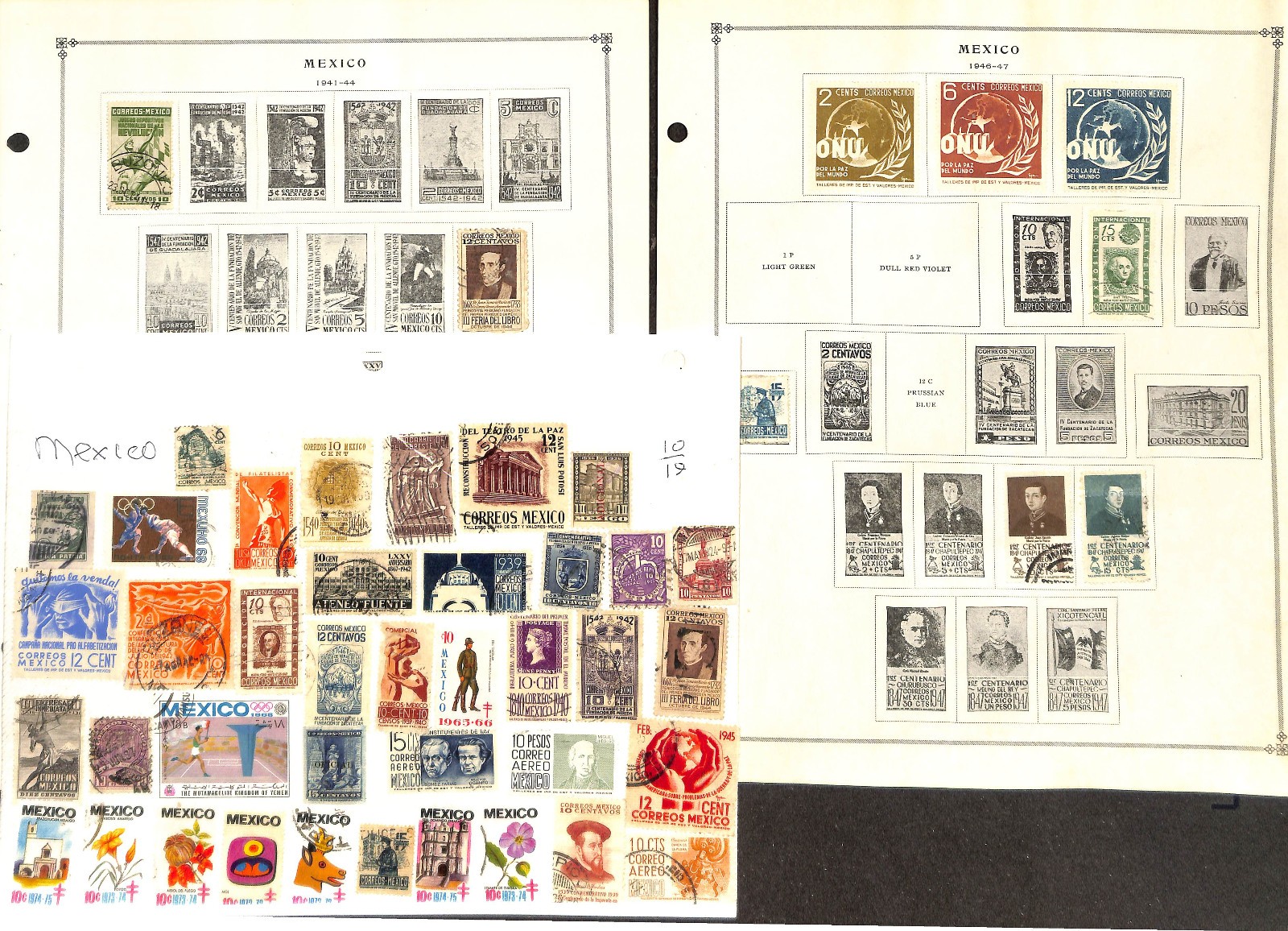 Mexico Stamp Collection on 60 Scott International Pages, 1856-1978 (BE)