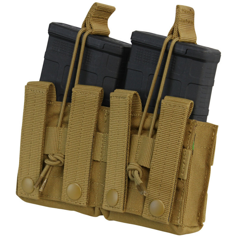 Condor Double Open Top Mag Pouch w/ 4 Molle Straps for 308/762 Cal.