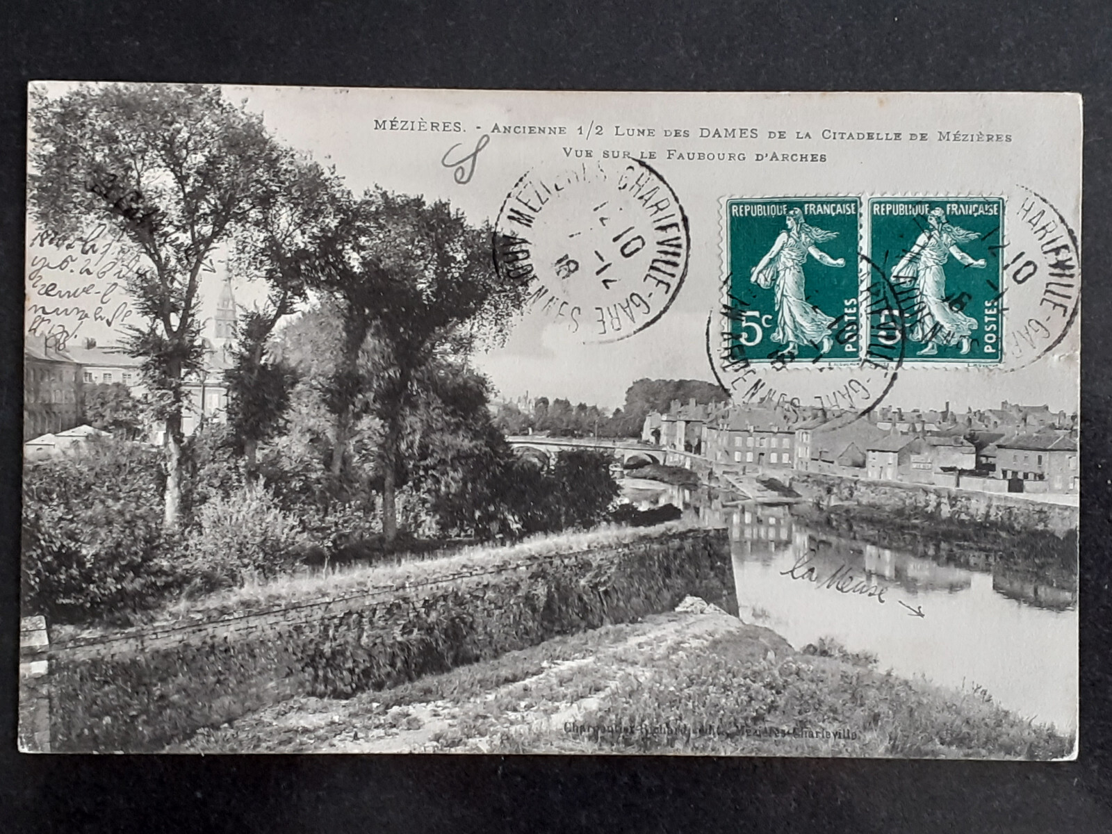 France - 1908 - Postcard from Meziers Charleville to Rosenheim - MeF. Mi 116