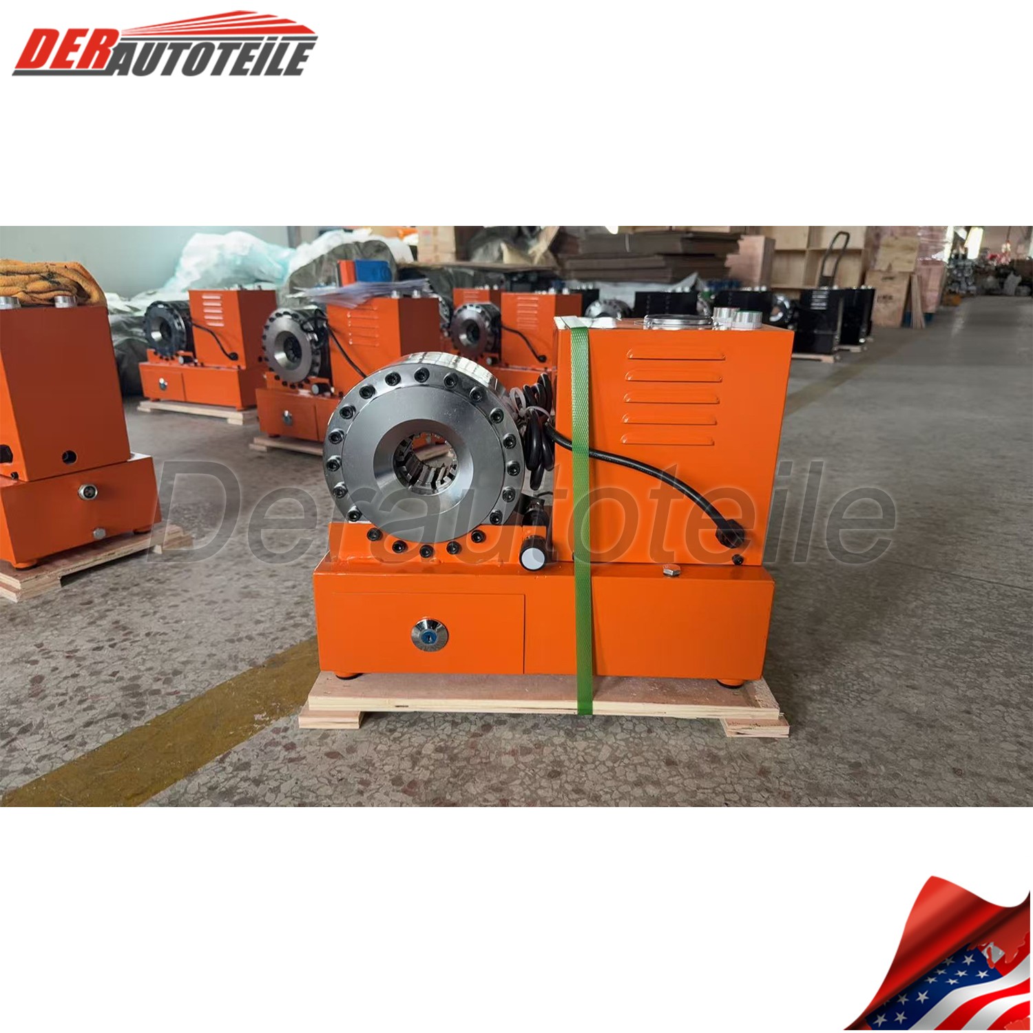 Electric Hydraulic Hose Crimper Tool with 9 Dies 110V Crimping Kit for AC & Auto