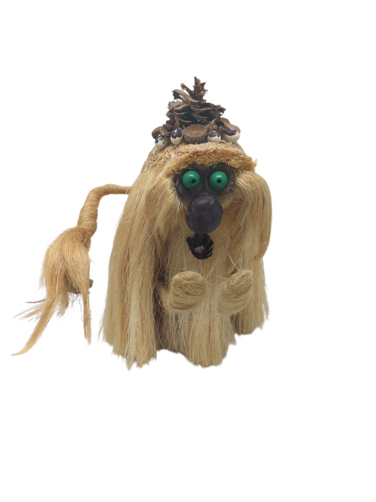 Ken Arensbak Troll Forest VTG 1970s 5 Arts Studio Folk Art Pinecone Hat 8" Tall