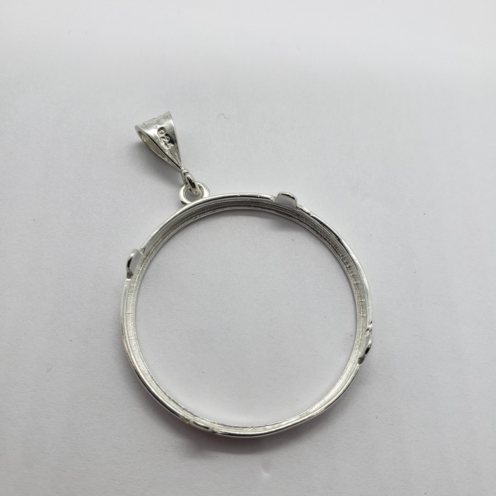 Sterling Silver 1 Onza Plata Libertad Bezel 36 mm Coins Prong Back Square Edge