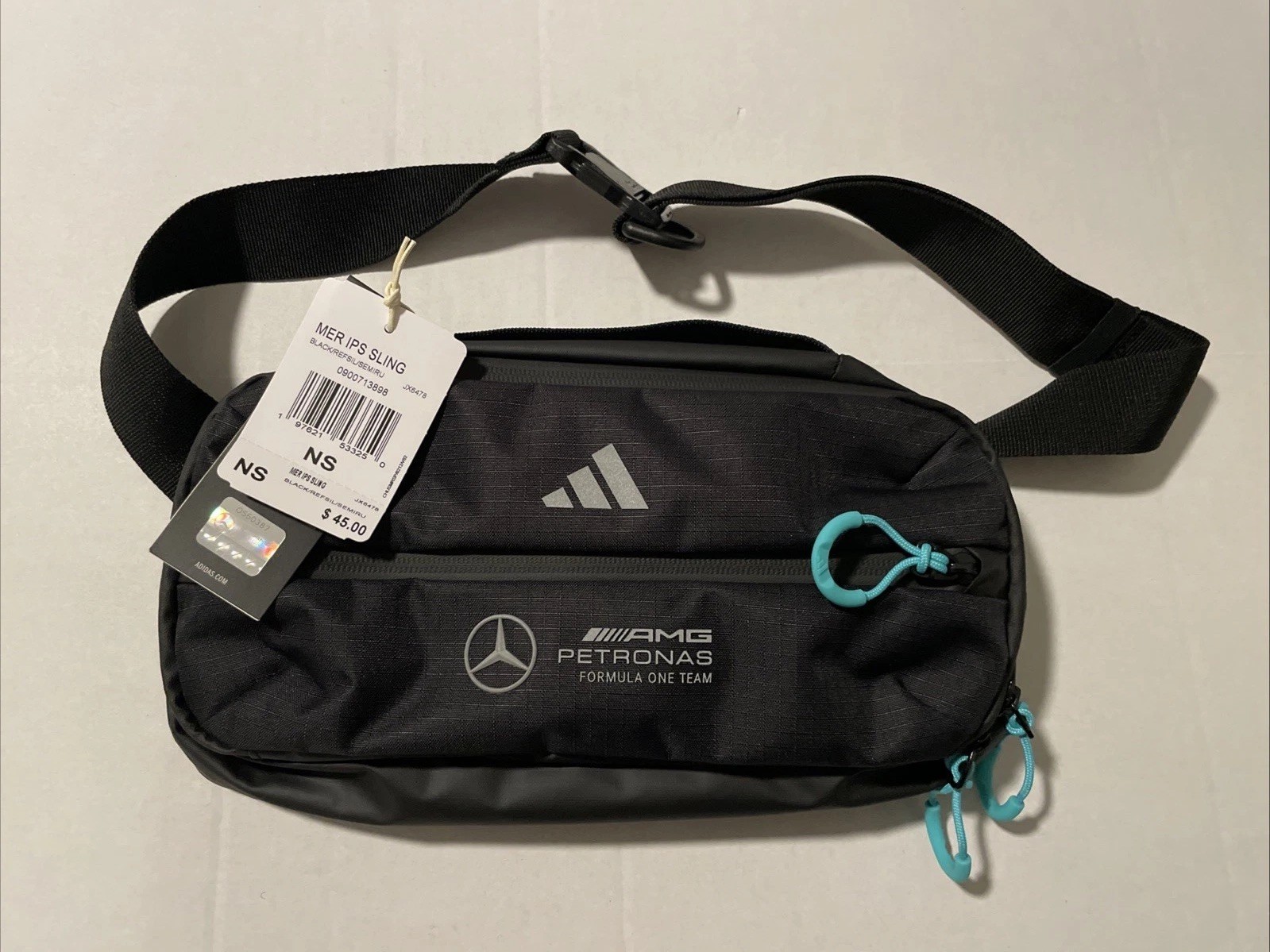 NWT adidas Mercedes AMG Petronas IPS One Size Sling Crossbody Bag JX6478
