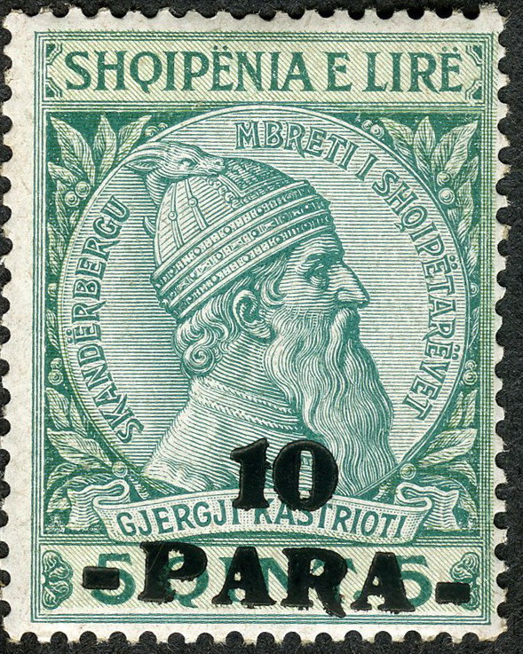 Albania 1914 King Skanderbeg 10 Para Overprint MNH (SC# 48)