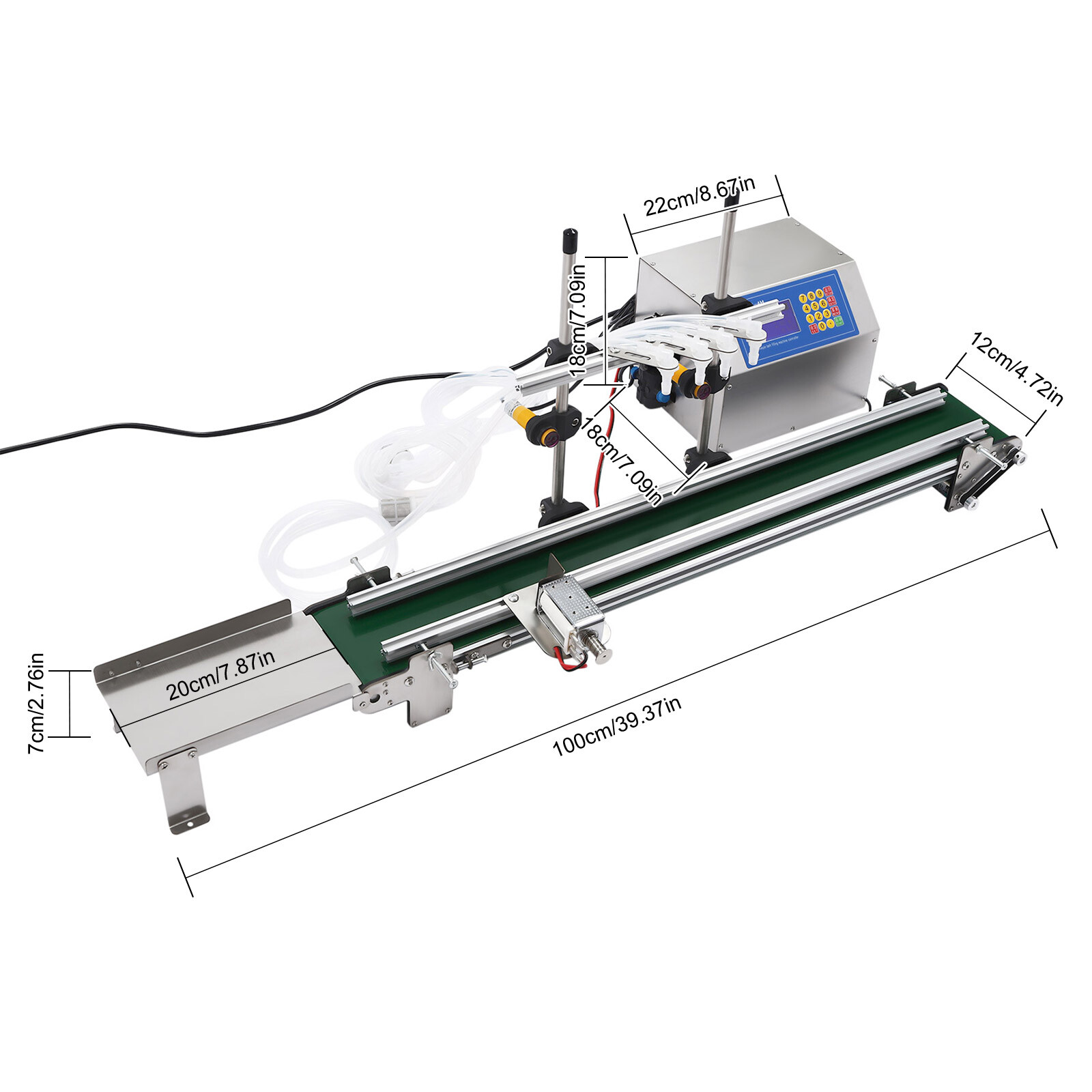 4-Head Automatic Liquid Filling Machine Mini Filling Line 10-500ml Bottle Filler