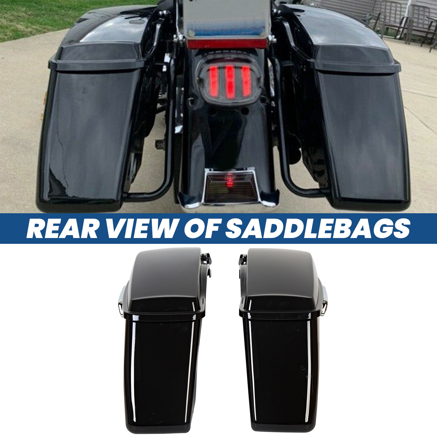 Hard Saddle Bags W/Latch For Harley Touring Road King Street Electra Glide 93-13