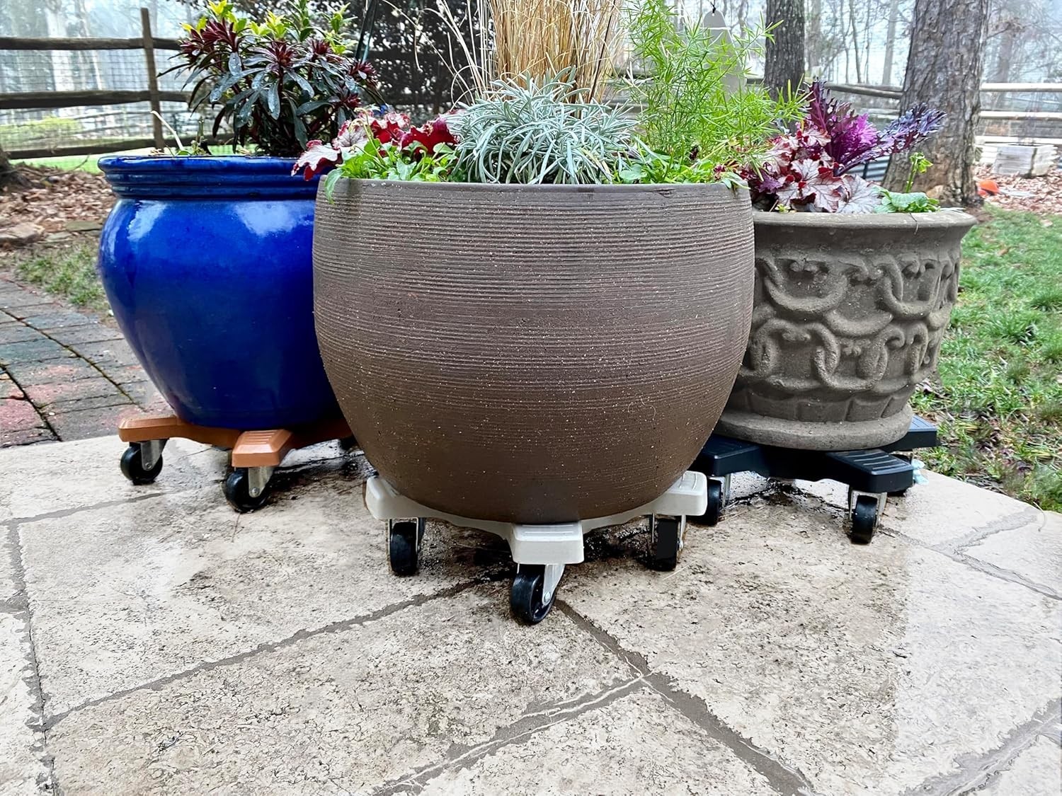 16" Plant Caddie - Heavy-Duty Rolling with Locking Wheels, 500 lb Capacity – ...