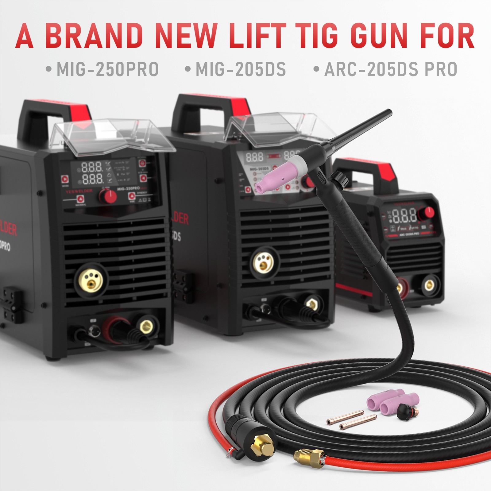 WP-17V-35 150-Amp Air Cooled Lift TIG Torch-12ft(4m) with 35-50 connector