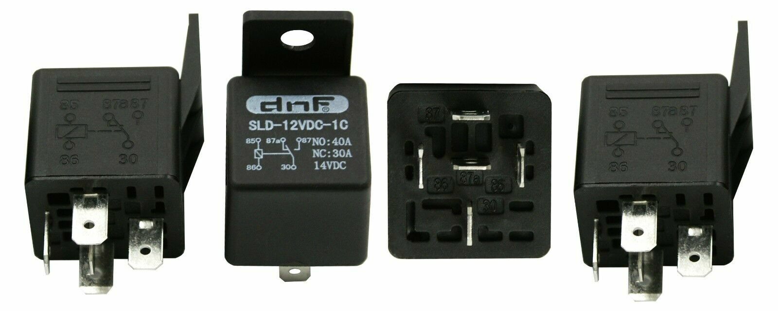 4 PAIR 50 AMP 12V BOSCH STYLE RELAY& HARNESS SOCKET SPDT + 100% COPPER WIRES