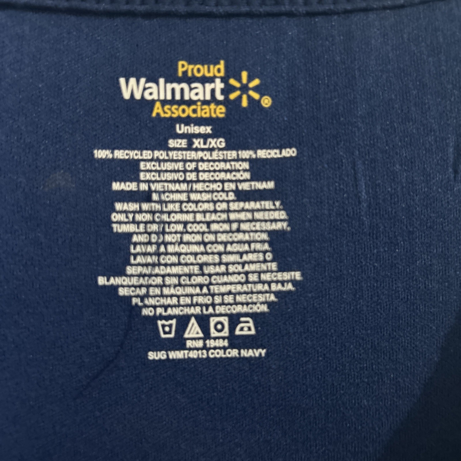 Walmart Employee Uniform Vest 2025 Happy To Help Size XL
