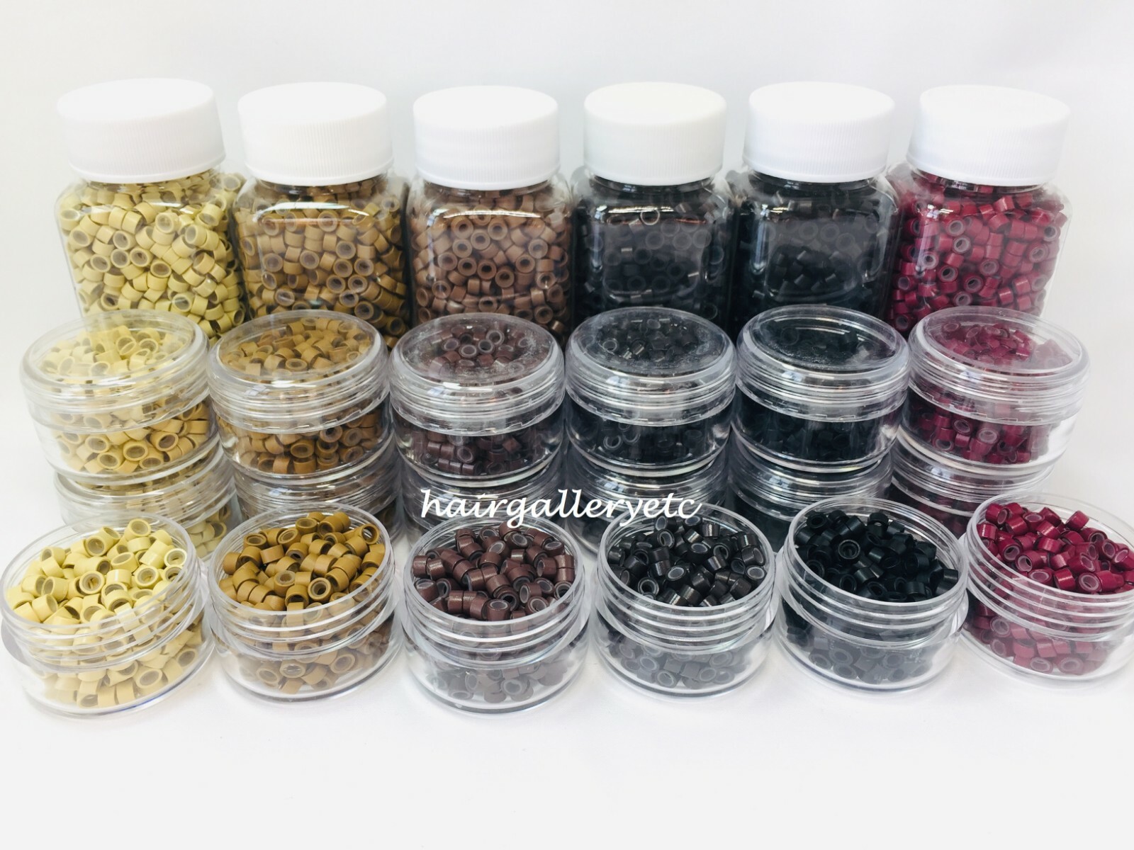 Silicone Lined Micro Rings Crimp Beads for Feather Hair I Tip Extension LOOP USA