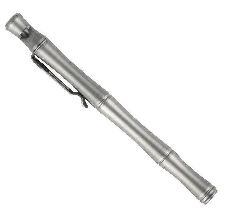 Titanium Survival Whistle Ballpoint Pen – Camping Gear Gift & Collectible Tool