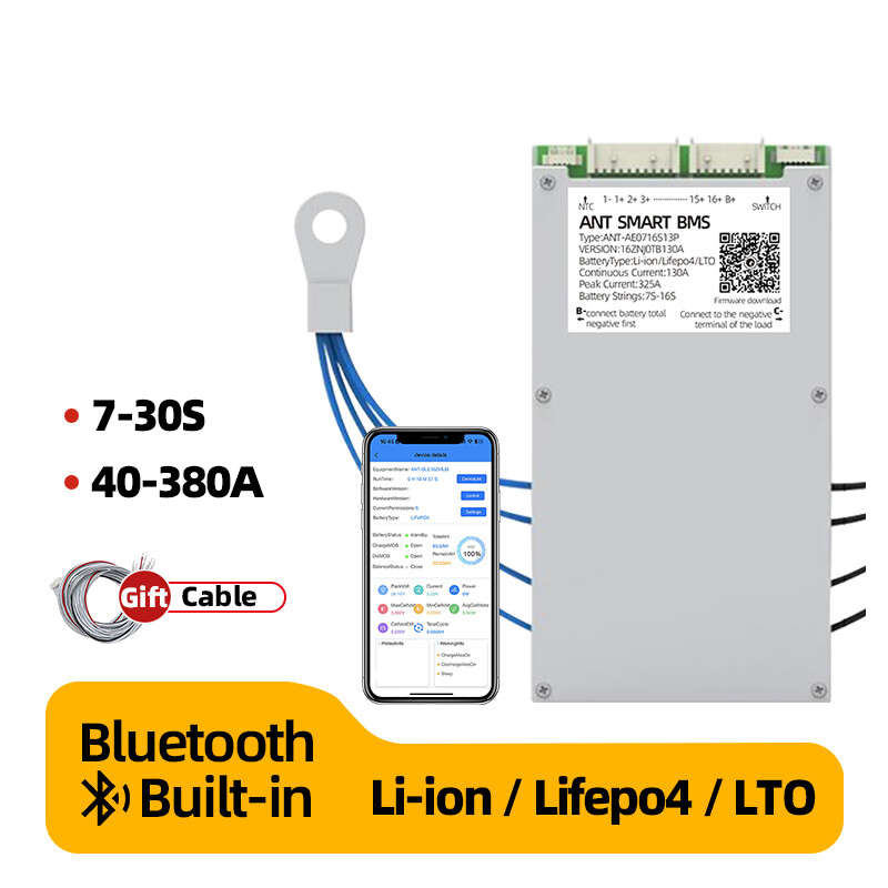 ANT Smart BMS 7S to 30S 40A-380A Li-ion LiFePo4 LTO Battery Protection Board