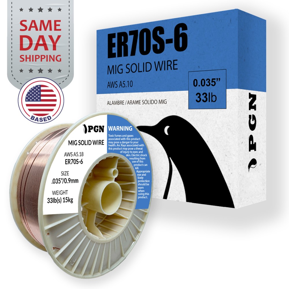 ER70S-6 .035" - 33-Lb - Mild Steel MIG Welding Wire - Shatterproof ABS Spool