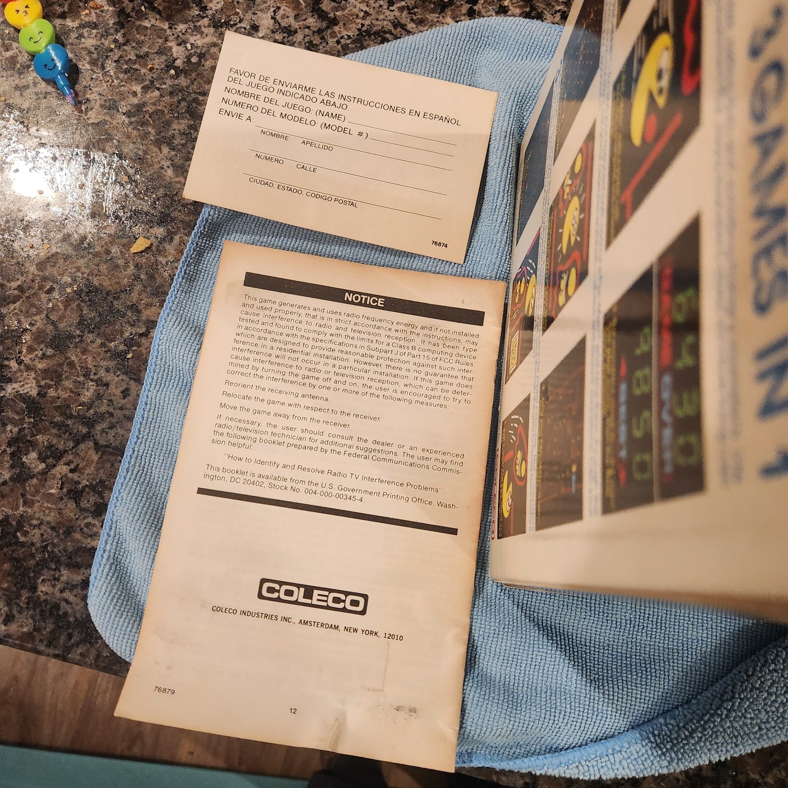 Vintage Pac-Man Mini-Arcade (Midway, Coleco) + box, manual, warranty card; Works