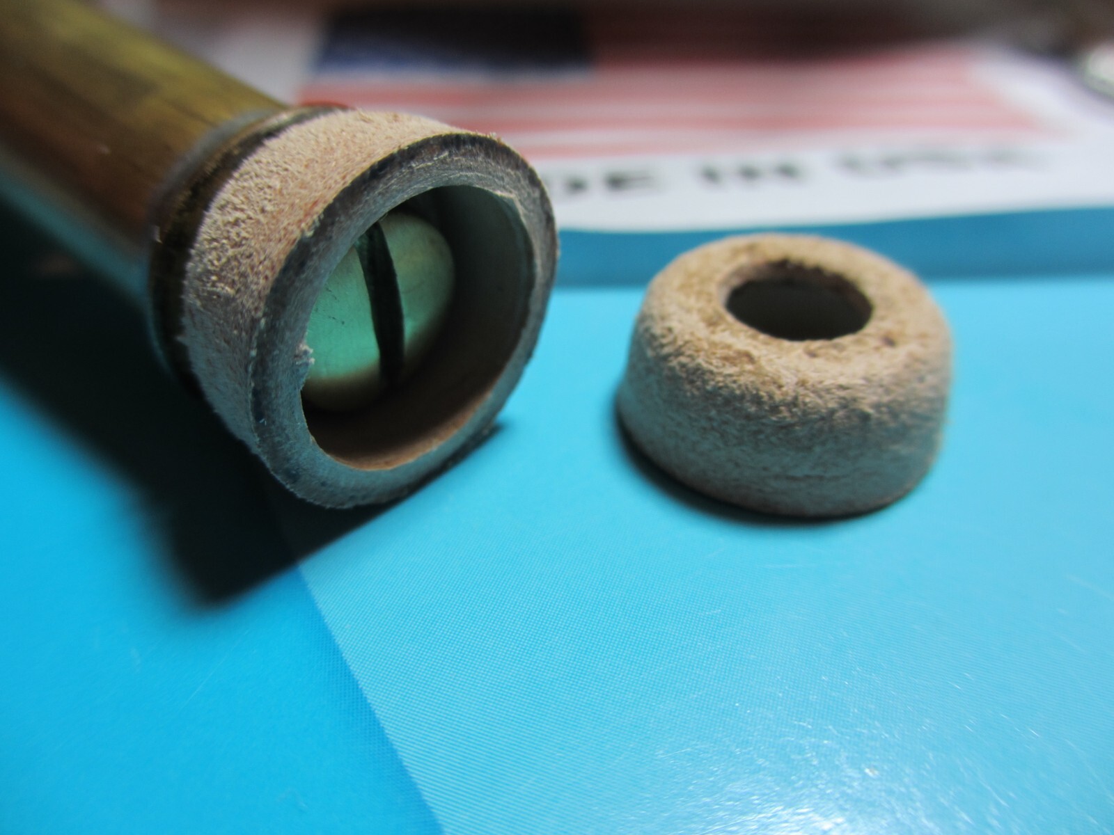 (2) - M-1942 / 45 - M-1950 MILITARY STOVE LEATHER PUMP CUPS!