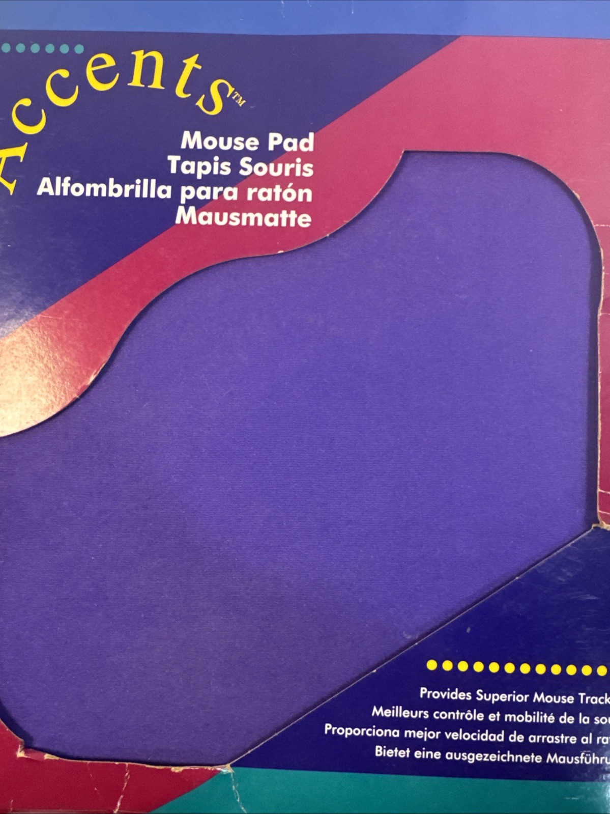 OG Vintage 1996 Fellowes USA Mouse Pad Trademark Accents Purple PreY2K New in Bo
