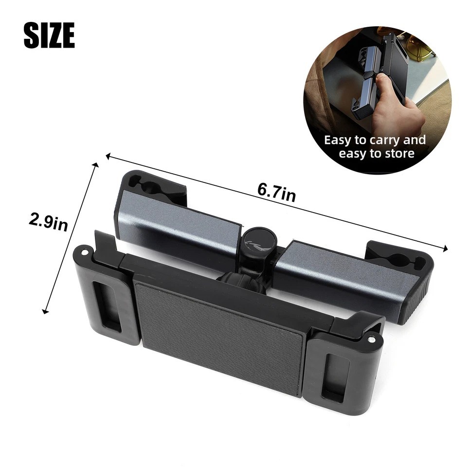 Tablet Holder 360° Car Back Seat Headrest Mount for 4.7-12.9" iPad Phone Samsung