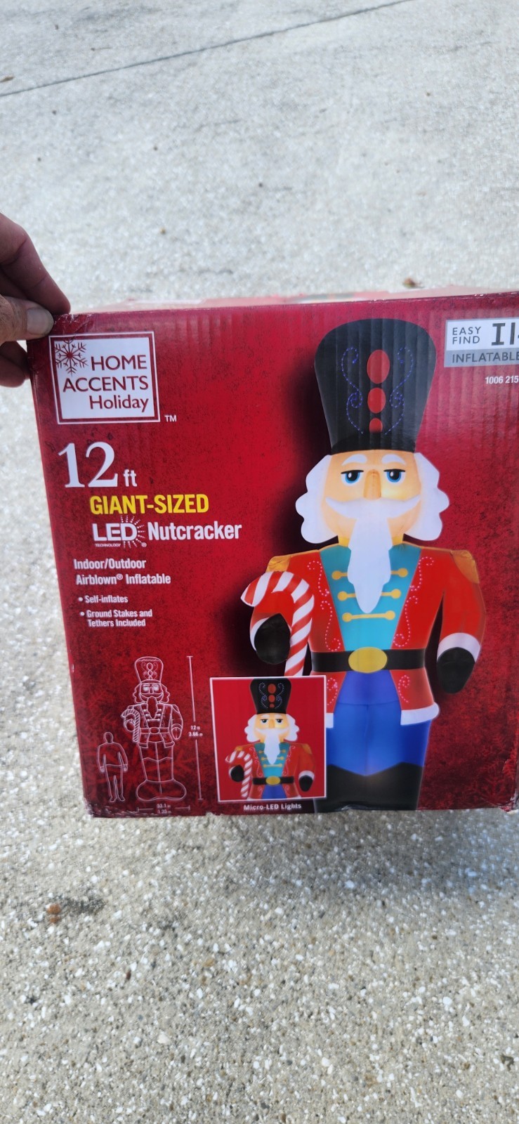 RARE Home Accents 12ft LED Nutcracker Inflatable Gemmy Airblown – Tested