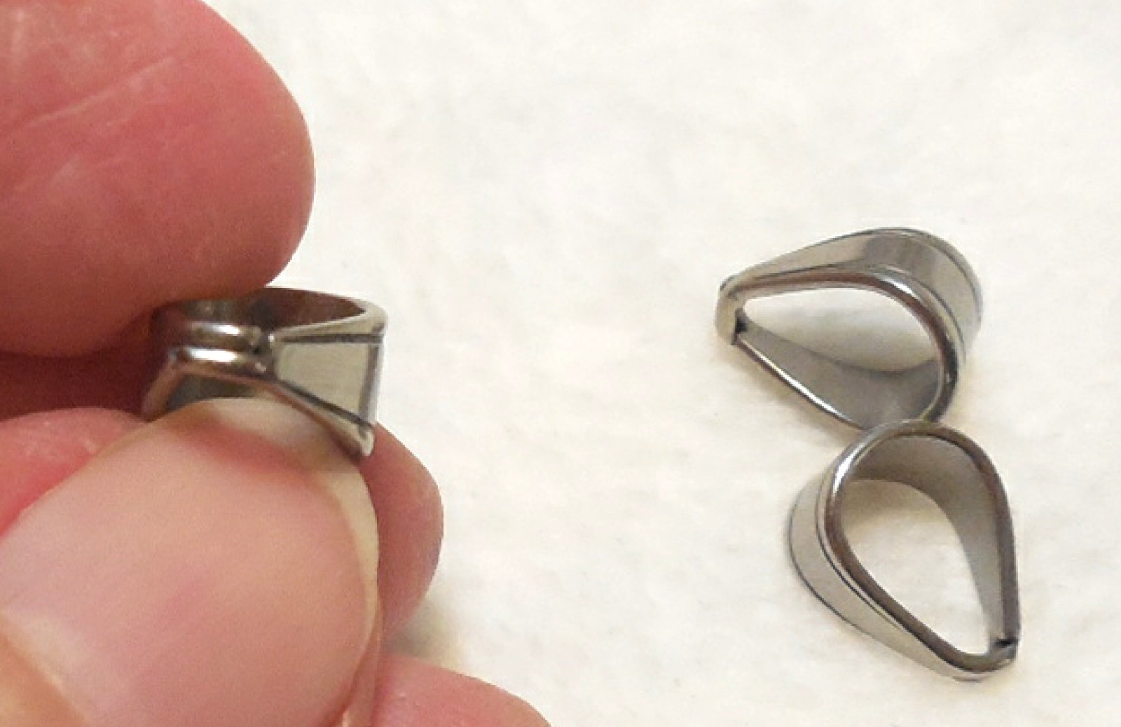 230 Pc Pinch Bail Jewelry Making Necklace Pendant Clasps Pinch Connectors Steel