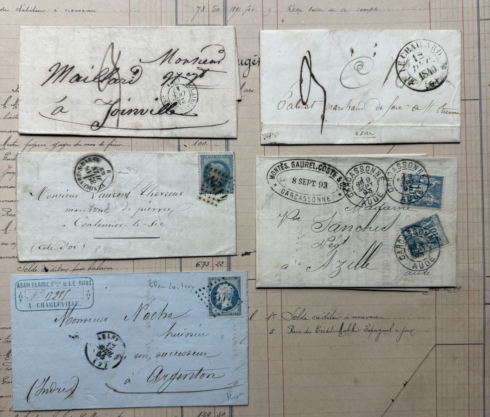 Large Lot Antique Vintage Authentic French Ephemera - Handwritten Letters Photos