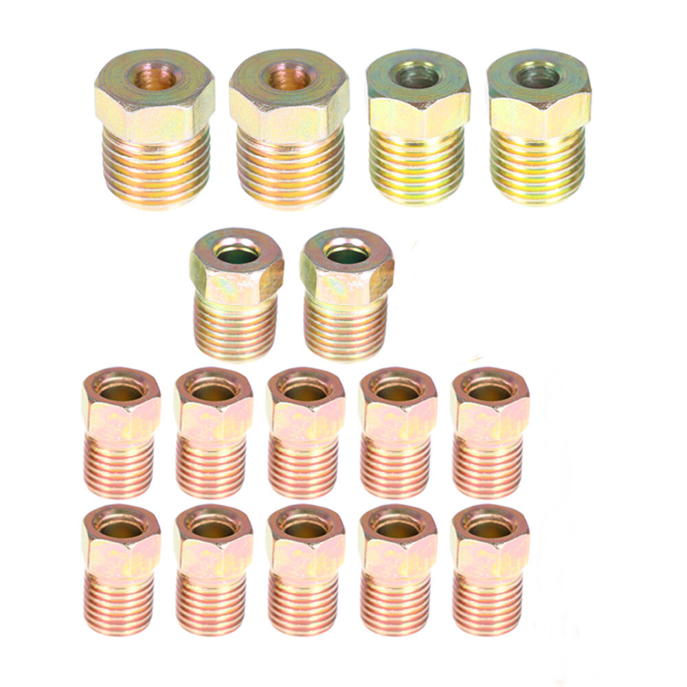 Labwork Brake Line Tubing Kit For Universal 25 Ft 3/16&1/4 Zinc w/32 Fittings