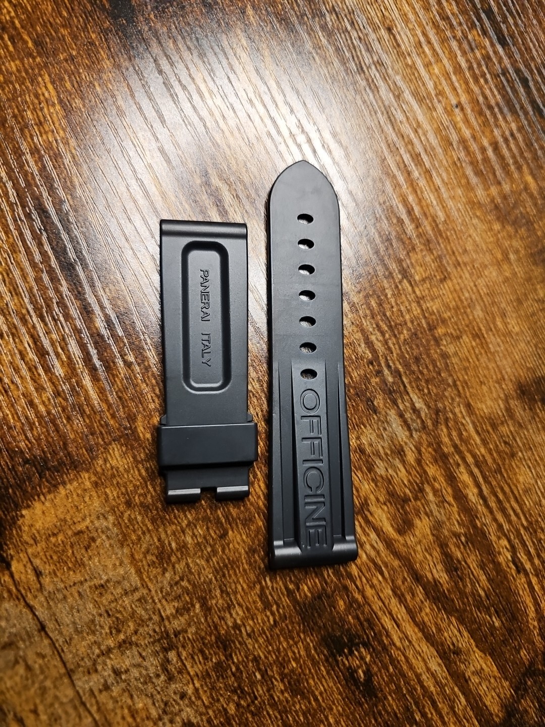 Panerai Watch 24/22mm Black OEM Caoutchouc Rubber Dive Strap MX0011QQ