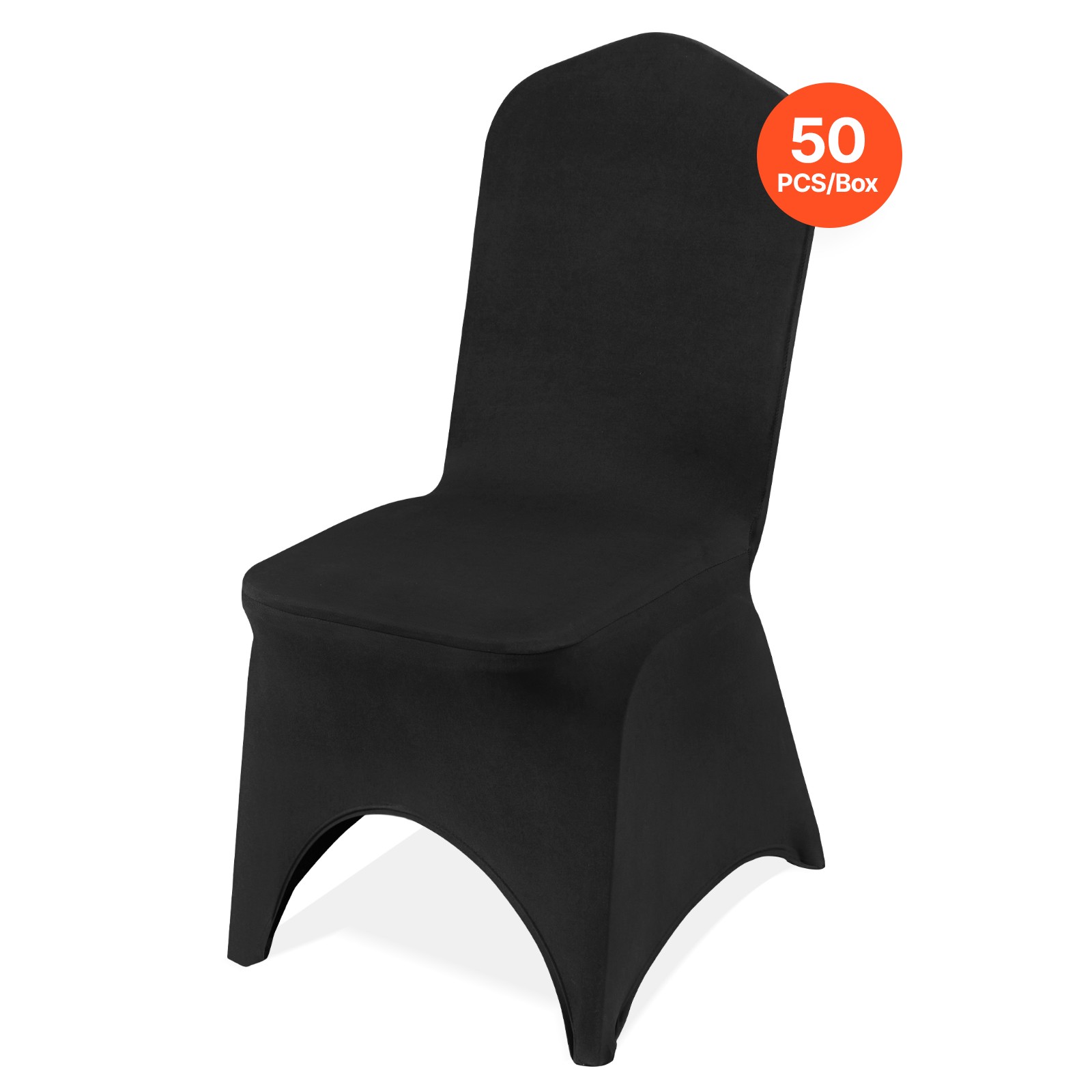 Uimoso 50PCS Stretch Spandex Folding Chair Covers Black Durable Decoration Forma