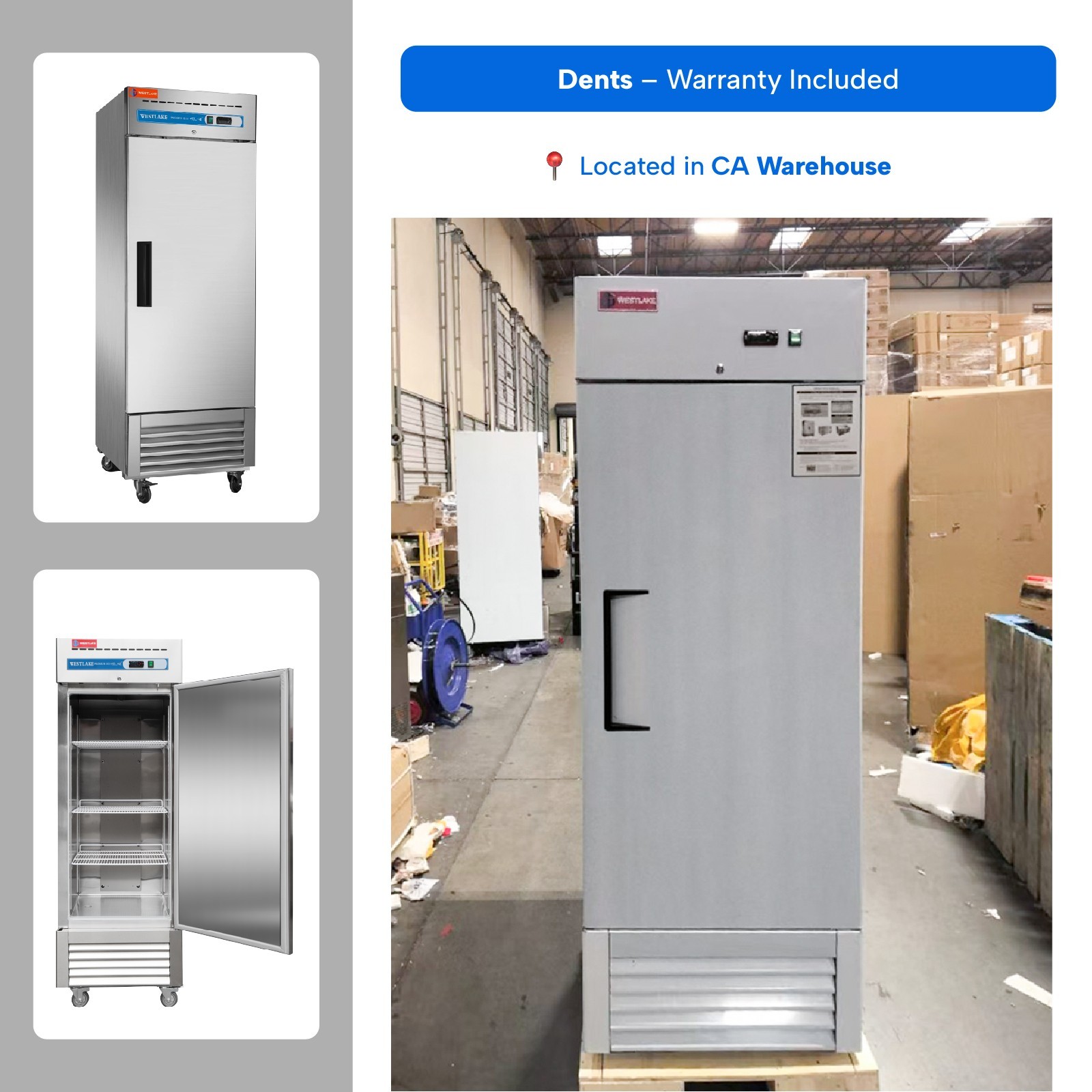 WESTLAKE 27" Commercial Upright Refrigerator 1 Door 23 Cu.ft Reach-In – Dents